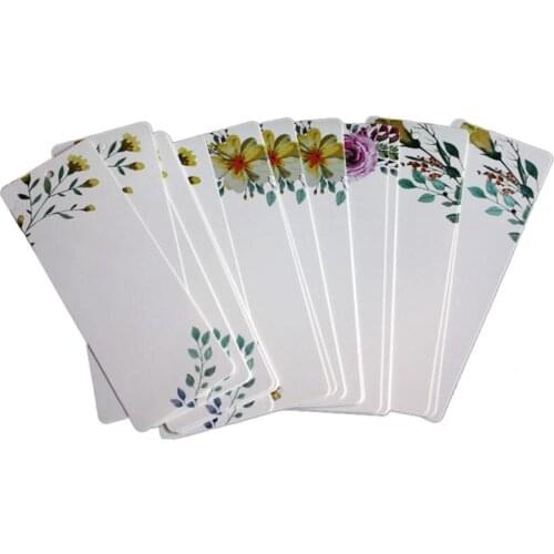 40pcs/lot DIY Creative Retro Flower Bookmark Book Mark Message Cards Bookmarks