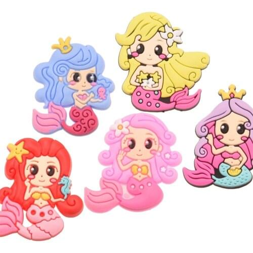 420PCS Fashion Mermaid PVC Flatbacks Baby Girls Hair Accessories Supplies for Making Headwear Headwrap DIY Accessory