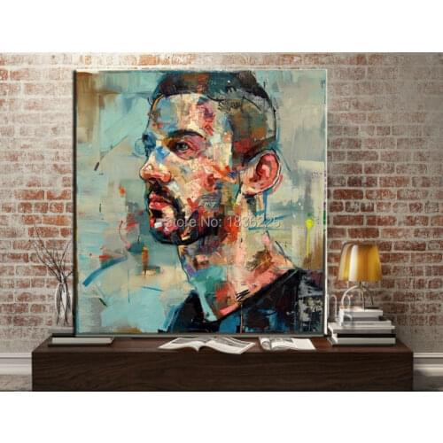 Abstract oil paintings modern figures decoration oil painting man face Canvas Oil Painting decorative pictures for living room