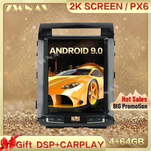 DSP Carplay Tesla screen Android 9 Car Multimedia Player For TOYOTA Land Cruiser LC200 2008-2015 GPS Radio Auto stereo head unit