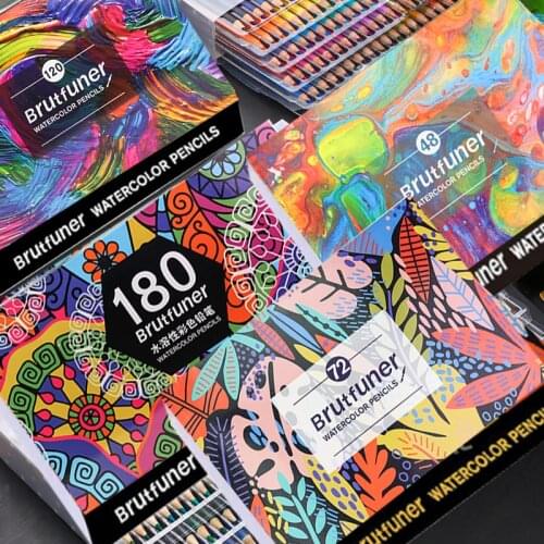 Brutfuner Professional Art Watercolor/Aquarelle Colored Pencil 48/72/120/150/180 Colors Sketch Drawing Color Pencil Lapis de cor