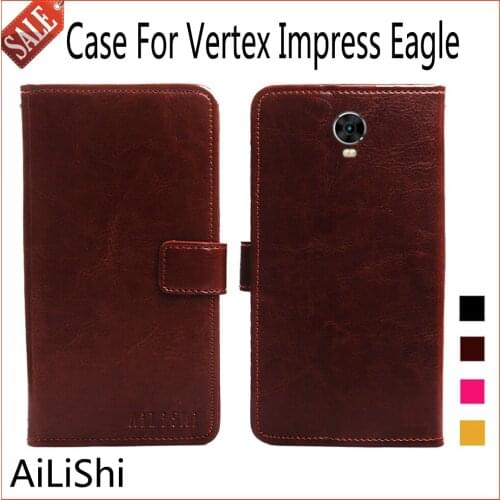 AiLiShi Flip Leather Case For Vertex Impress Eagle Case High Quality Protective Cover Phone Bag Wallet 4 Colors With Card Slot