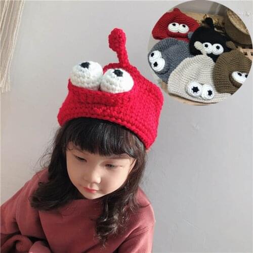 Baby Winter Hat Big Eyes Cute Toddler Kids Girl Boy Baby Infant Winter Children Cap Warm Crochet Knit Hat Beanie Drop Shipping