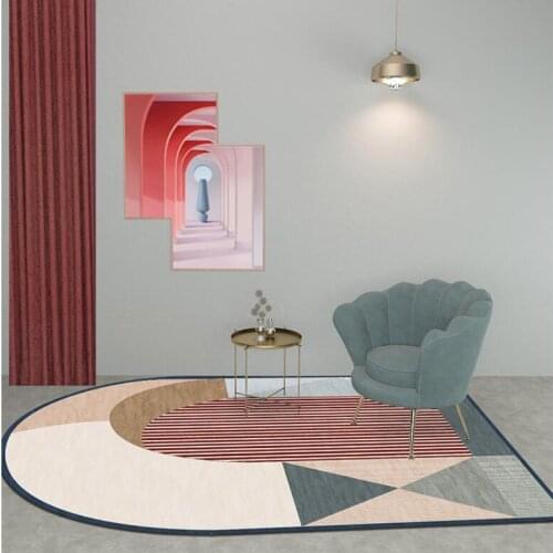 Ins Living Room Bathroom Carpet Nordic Irregular Geometric Carpets Creative Bedroom Bedside Blanket Rug Modern Yoga Teppich Mat