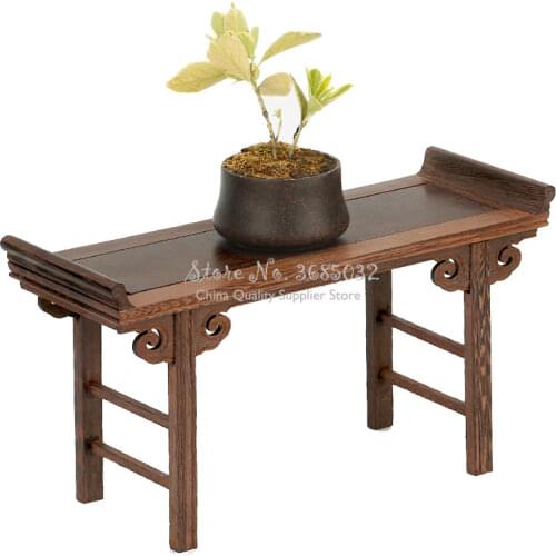 Chinese Low Tea Table Redwood Small Wooden Carving Decoration Base Vase Buddha Kistler Display Rack for Tea Coffee