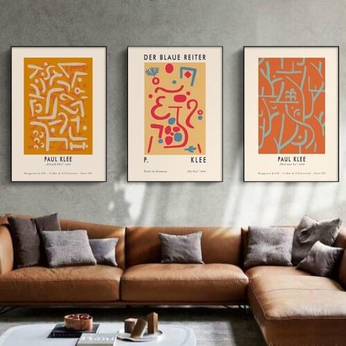 Paul Klee Matisse Classic Abstract Canvas Prints Modern Watercolor Painting Exhibition Posters Wall Art Pictures Home Decoration