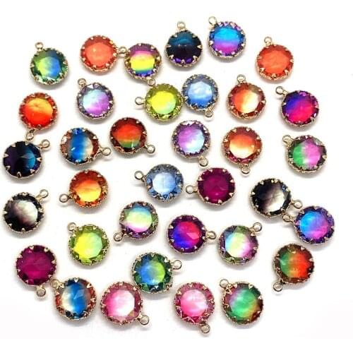 Classic Round Shape Jewelry Small Pendant Exquisite Jewelry Chinese Fashion Glamour Women Gradual Colorful DIY Holiday Gifts