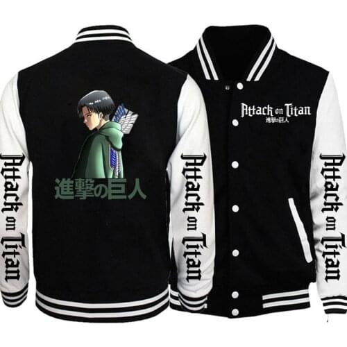 Attack on Titan Mens Jackets Anime Women Men Baseball Jackets Long Sleeve Mens Attack on Titan Bomber Jacket Outwear Jacket