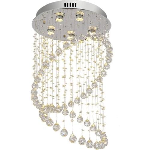 Royal Europe Loft Chandelier With GU10 5 Lights Crystals Classical Lamps For Bedroom Hotel Lobby Restaurant Living Room Kitchen