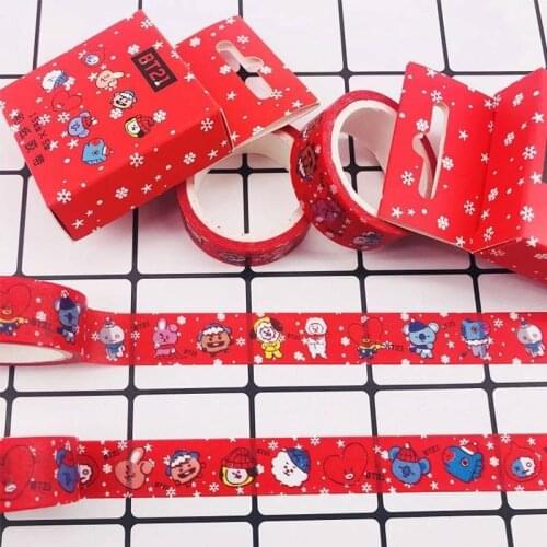 Cute Christmas Cartoon Washi Tape Decoration Sticker Scrapbooking Diary Adhesive Masking Tape Stationery School Supply kids gift