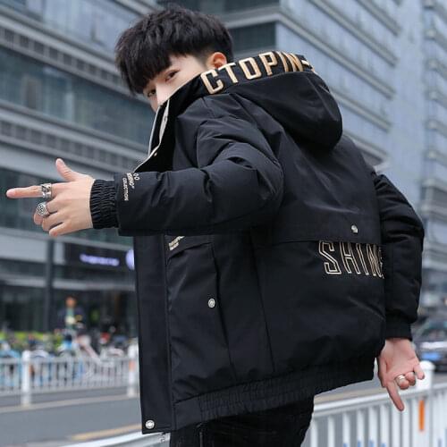 Men Filling Cotton Thicken Hooded Jacket Autumn And Winter Casual Style Men’s Parkas Coats