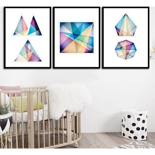Wall Art Print Canvas Home Decoration Painting Abstract Diamond Geometry Pictures Nordic Style Modular Poster For Living Room