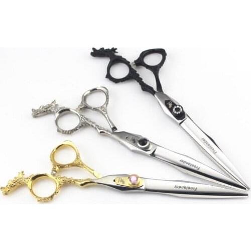 Professional Japan 440c Freelander 7 inch hair scissors makeup scissor hot barber cutting shears hairdressing scissors