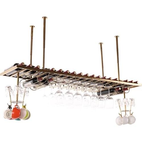 Simple Modern Bar Red Wine Glass Rack Upside Down Household Goblet European Style Stainless Steel Ornament Suspended Wine Rack