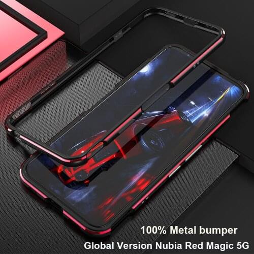Luxury Glossy Aluminum bumper case for Global Version Nubia Red Magic 5G phone cover original cases Red magic 5G metal frame