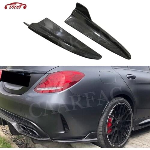 Carbon Fiber Rear Lip Splitters Trim Canard Aprons Winglets for Mercedes Benz C class W205 C205 C180 C200 C300 C63 2016 - 2019