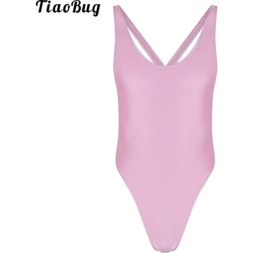 TiaoBug Men Sissy Lingerie Sleeveless Criss-Cross Backless High Cut Thong Bodysuit Leotard Jumpsuit Underwear Sleepwear Swimwear
