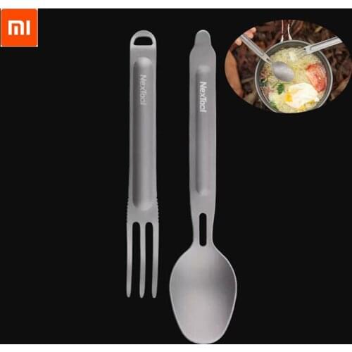 Youpin NexTool Fork Spoon Outdoor Pure Titanium Portable Tableware 2-in-1 Detachable Outdoor Sports Healthy Convenient