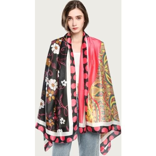 Bright Paisley Print Silk Scarf Luxury Pattern Travel Wrap Stylish Foulard Hijab Design NEW [5029]