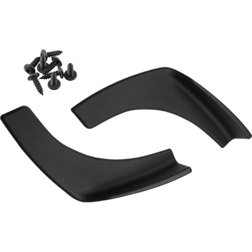 1 Pair Car Universal Rear Bumper Spoiler Canards Diffuser Side Fin Protector Black Rear Lip Wrap Angle Splitters