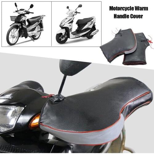 1 Pair Motorcycle Handlebar Gloves Windproof Winter Thickened Warm Handlebar Muffs Thermal Cover Gloves for Winter Riding