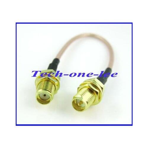 10pcs/lot Extension cable RP SMA female Jack to SMA female Jack connector pigtail cable RG316 15CM Free shipping