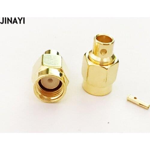 10pcs RP-SMA male solder semi-rigid RG402 0.141" RF connector Adapter