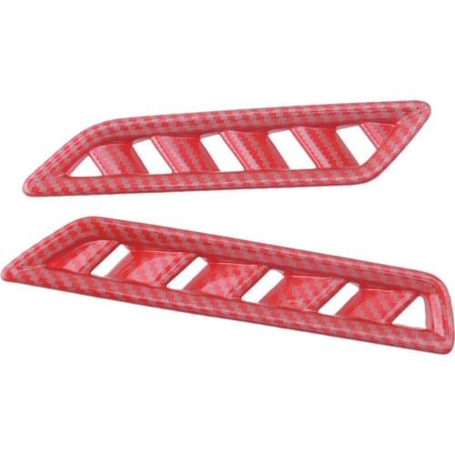 2pcs/set Carbon Fiber Red ABS Dashboard Air Outlet Cover Trim Fit For VW Jetta MK7 2019 2020