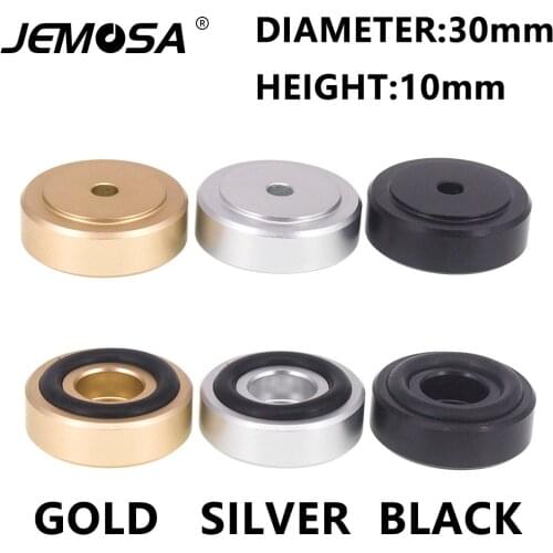 4PCS 30*10mm Aluminum Amplifier Feet Shock Absorber Amplifier Rubber Feet HIFI Turntable Feet Audio Speaker Isolation Feet Pad