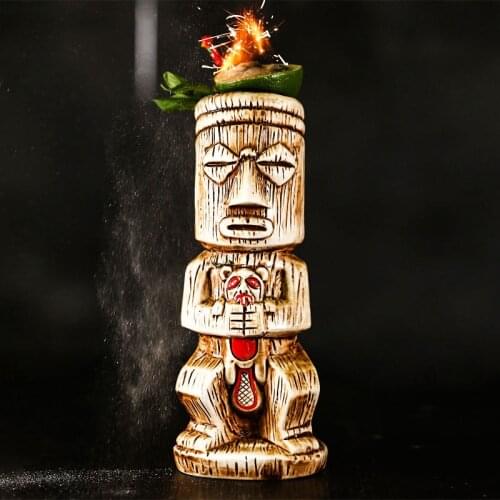 American Bar Creative Personality Ceramic Cup Cocktail Home Kitchen Supplies Cup Tiki Cup Skull Cup