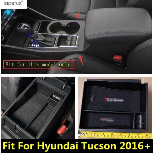 Lapetus Storage Pallet Container Holder Tray Box Cover Kit Fit For Hyundai Tucson 2016 - 2020 Automatic Model Accessories