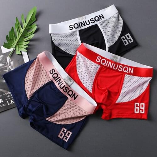 Boxer Mens Underwear Men Ice silk Underpants Male Pure Men Panties Shorts Underwear Boxer Shorts Comfortable Breathable Sexy