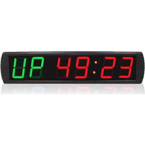 Large gym wall clock digital crossfit gym interval timer timing clock LED stopwatch with programmable mode