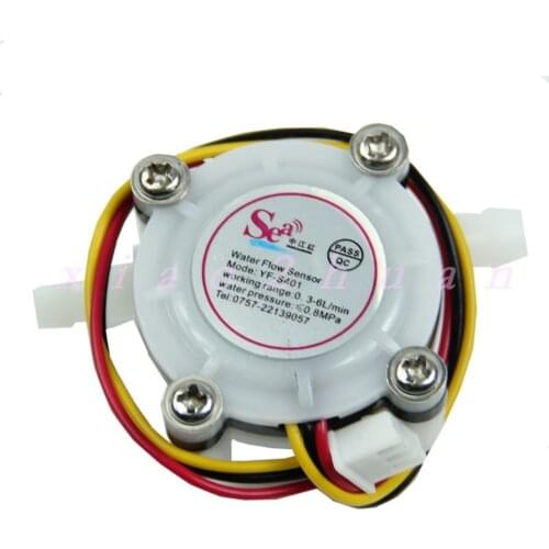 1pc Water Coffee Flow Sensor Switch Meter Flowmeter Counter 0.3-6L/min New