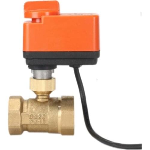 DN15 DN20 DN25 DN32 DN40 Electric Ball Valve AC220V 3-wire 2-way Control Brass Thread Electric Ball Valve Stable