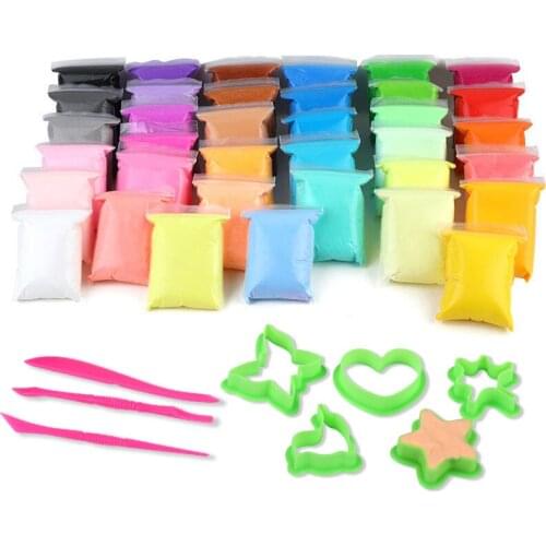 Clay toys DIY Toy Fluffy multiple colour /set Polymer Clay With Tools Light Plasticine Learning Hands-on toys For Children nail