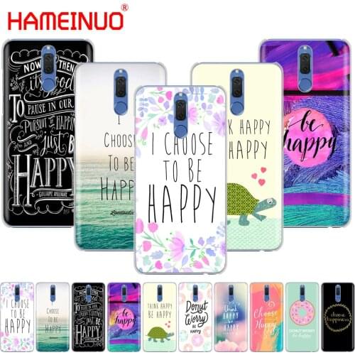 HAMEINUO Think Be Happy Choose Cover phone Case for Huawei NOVA 2 2S 3e PLUS LITE p smart 2018 enjoy 7s mate 7 8 9 10 pro