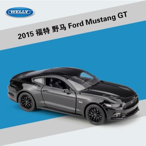 1:24 2015 Ford Mustang GT Sports Car Static Die Cast Vehicles Collectible Model Car Toys