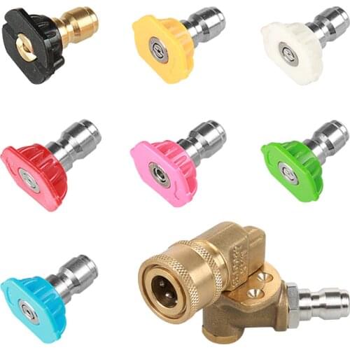 Quick Connecting Pivoting Coupler 120 Degree with 5 Angles and Safety Lock for Pressure Washer Spray Nozzle,1/4 Inch Plug