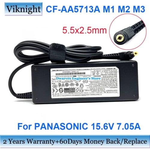 Genuine CF-AA5713A M1 M3 J1 ac power supply Adapter 15.6V 7.05A 110W charger for Panasonic CF-31 CF-52 CF-53 CF-D1N CF-54 CF33