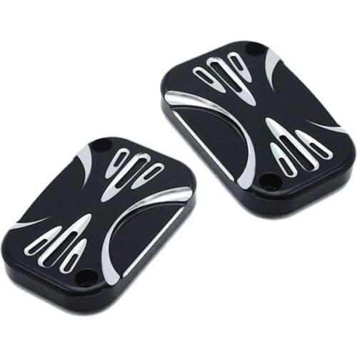 Motorcycle CNC Front Brake Reservoir Master Cylinder Cover Aluminium For Harley Touring Road Glide Electra Glide Road King