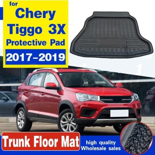 Fit For Chery Tiggo 3X 2017 2018 2019 Rear Trunk Tray Boot Liner Cargo Mat Pad Floor Carpet Mud Kick Trunk mat Non-slip Pad