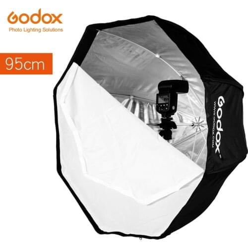 Godox 95cm 37.5in Portable Umbrella Octagon Softbox Flash Speedlight Speedlite Reflector Softbox with Carrying Bag