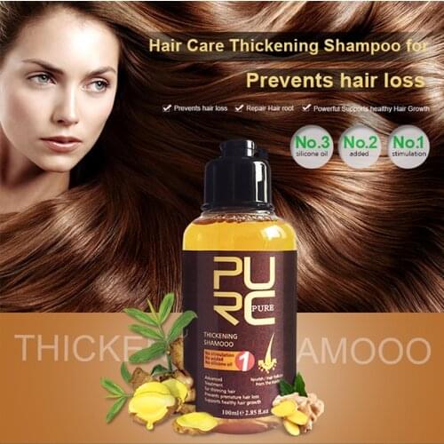 PURC Hair Growth Shampoo Essence For Hair Regrowth Treatment Serum Repair Hair Root Thicken Hair Care