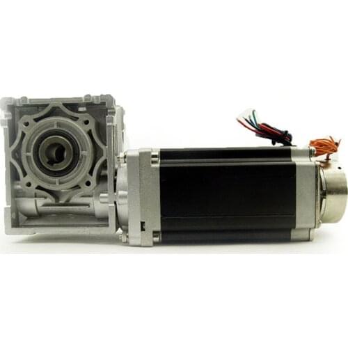NEMA34 Stepper Motor 12NM with brake and Worm reducer Ratio 5:1/10:1/15:1/20:1/25:1/40:1/60:1/100:1 and output shaft