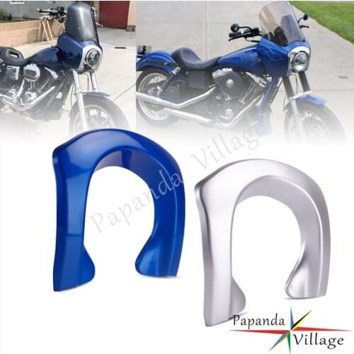 Blue Red Orange Chrome Unpainted Front Head Light Fairing Trim Bezel for Harley Dyna Street Bob Glide Custom Decorative Ring