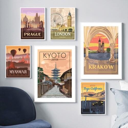 City View Rome Malta Seoul Japan Norway Wall Art Canvas Painting Posters And Prints Living Room Decor Nordic Style Decoration