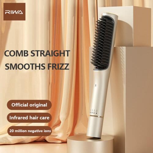 XIAOMI RIWA Negative Ion Hair Straightening Comb Electric Hot Comb Brush Straight and Curly Hair Dual-purpose Hair Straightener