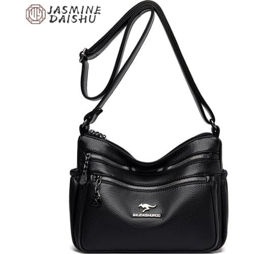 Womens Casual Large Capacity Shoulder Messenger Bag 2021 Luxury Designer Handbags High Quality PU Leather Solid Color Tote Bags