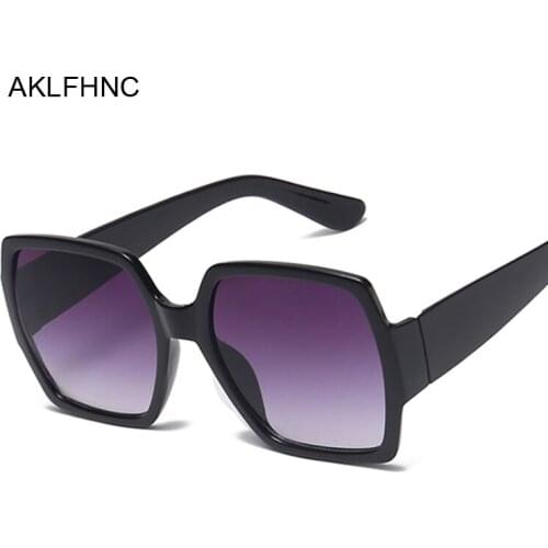 2019 Newest Oversized Square Sunglasses Women Luxury Brand Designer Red Green Sun Glasses Female Vintage Shades Eyewear